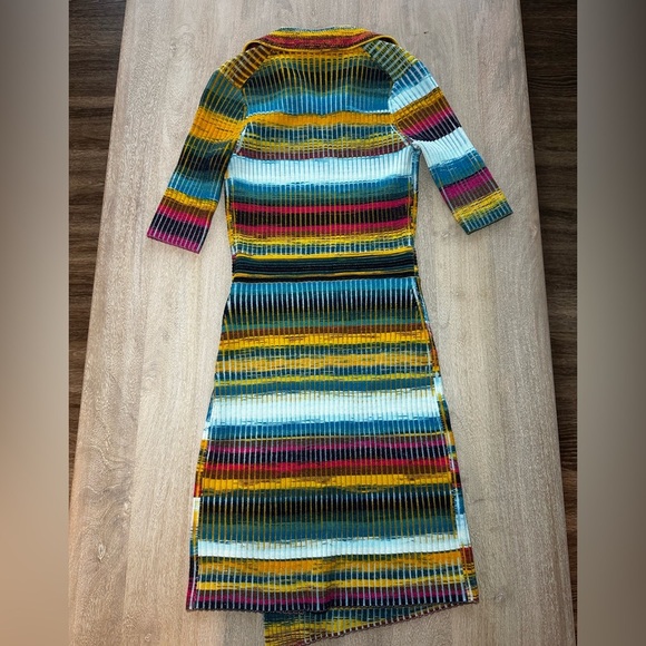 Simkhai NWT Solana Polo Mini Wrap Dress in Sunset Space Dye Size XS Short Sleeve - Picture 9 of 9